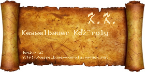 Kesselbauer Károly névjegykártya